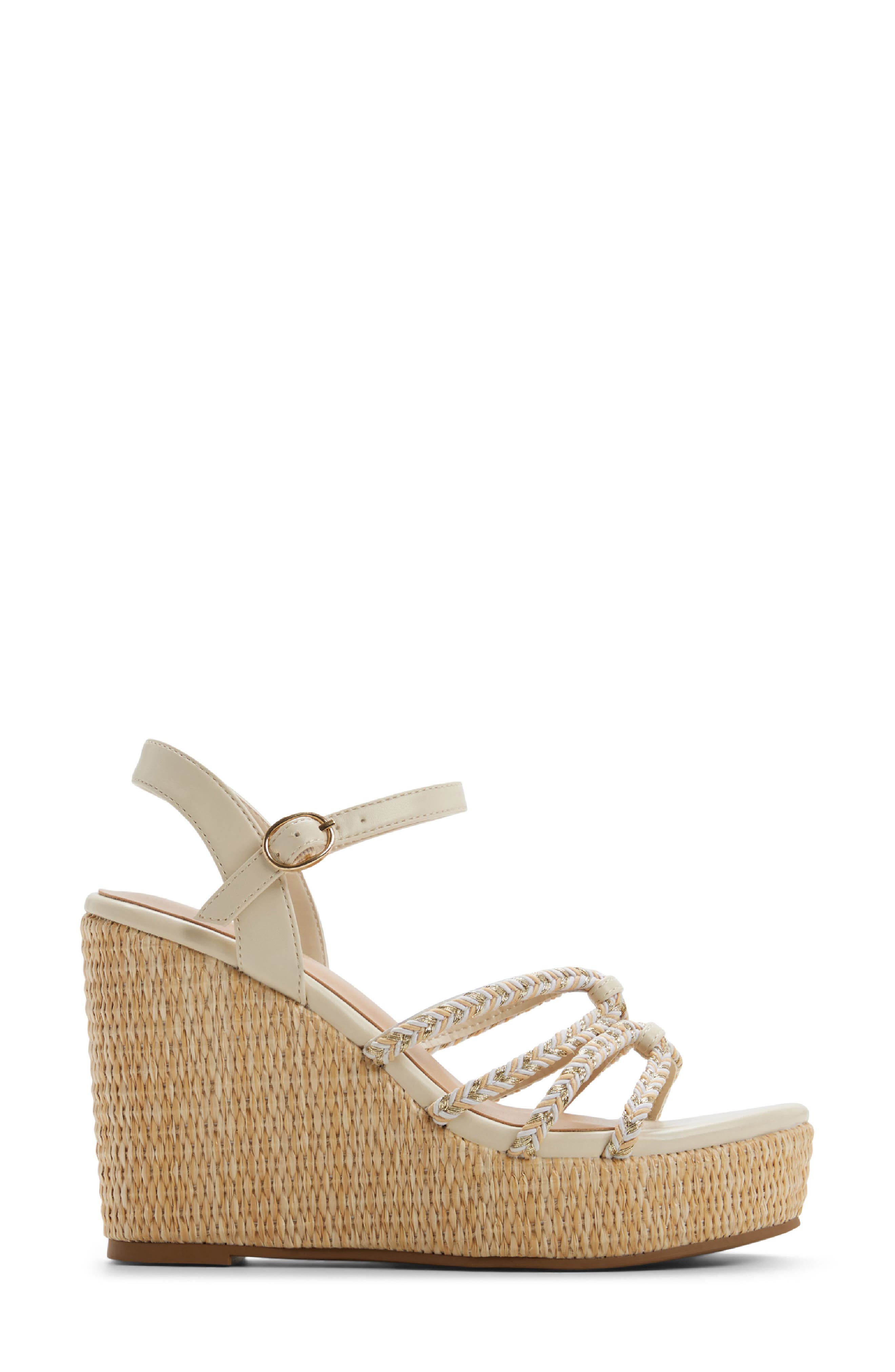 Call It Spring By Aldo Kaylya Ankle Strap Platform Wedge Sandal, Alternate, color, Other Beige