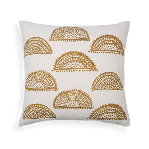 Sunlit Splendor petite sunburst print square pillow