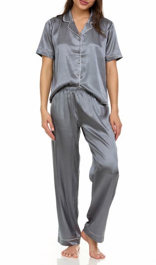 Flora By Flora Nikrooz Jamie Jacquard Satin Pajamas Nordstromrack