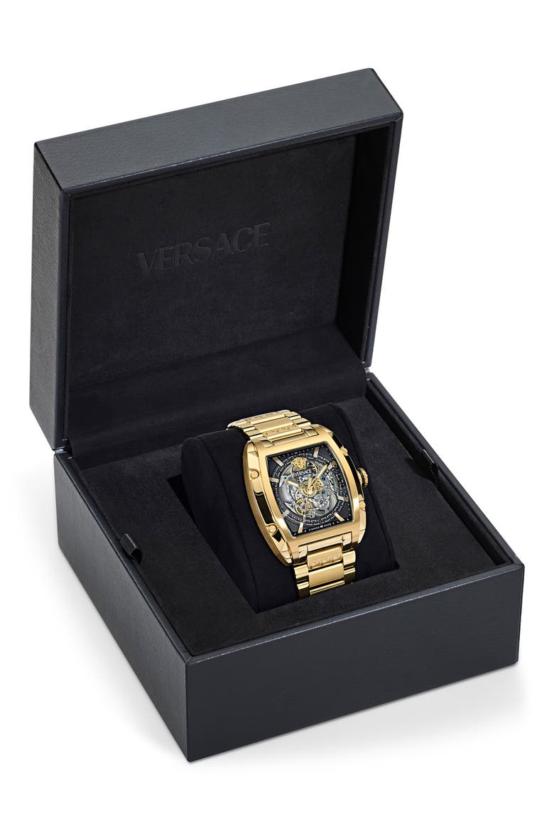 Dominus Bracelet Watch, 42mm, Alternate, color, IP YELLOW GOLD