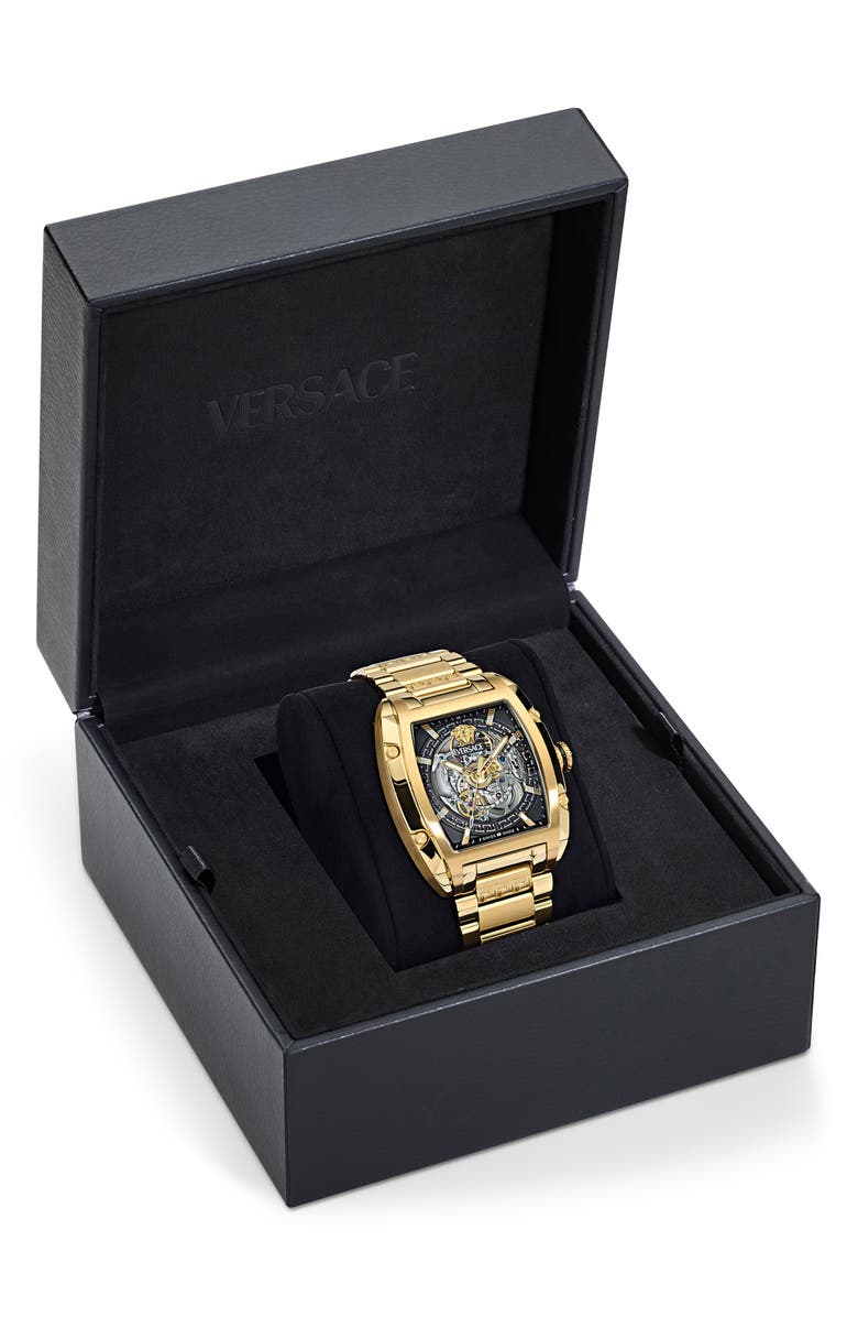 Versace Dominus Bracelet Watch, 42mm, Alternate, color, Ip Yellow Gold
