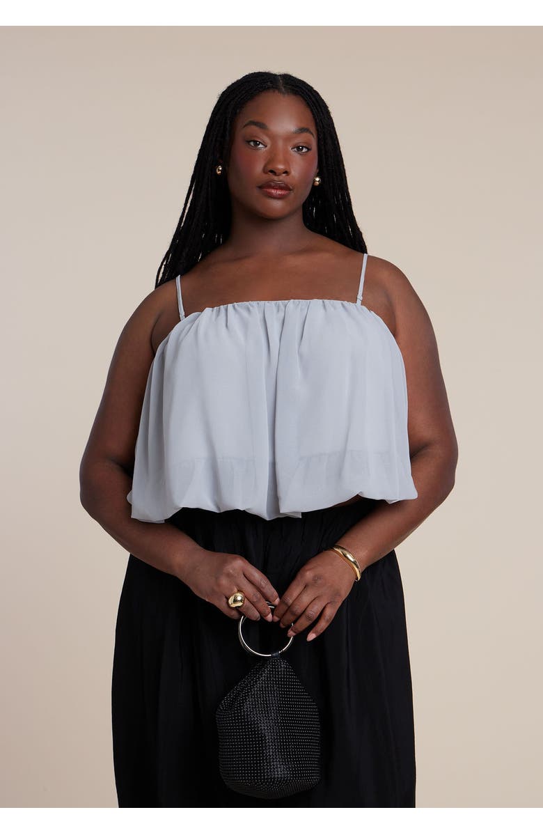 ELOQUII Bubble Top, Main, color, Storm Blue