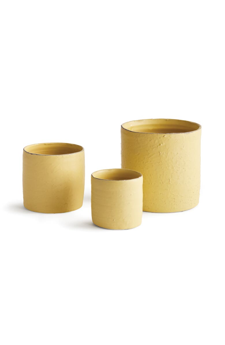 Napa Home & Garden Studio Cachepots Planters, Set of 3, Main, color, Yellow
