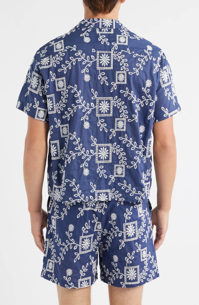 RIZORT Grecion Camp Shirt, Alternate, color, Blue