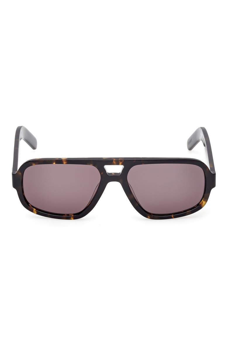 55MM Navigator Sunglasses, Main, color, DARK HAVANA / BROWN