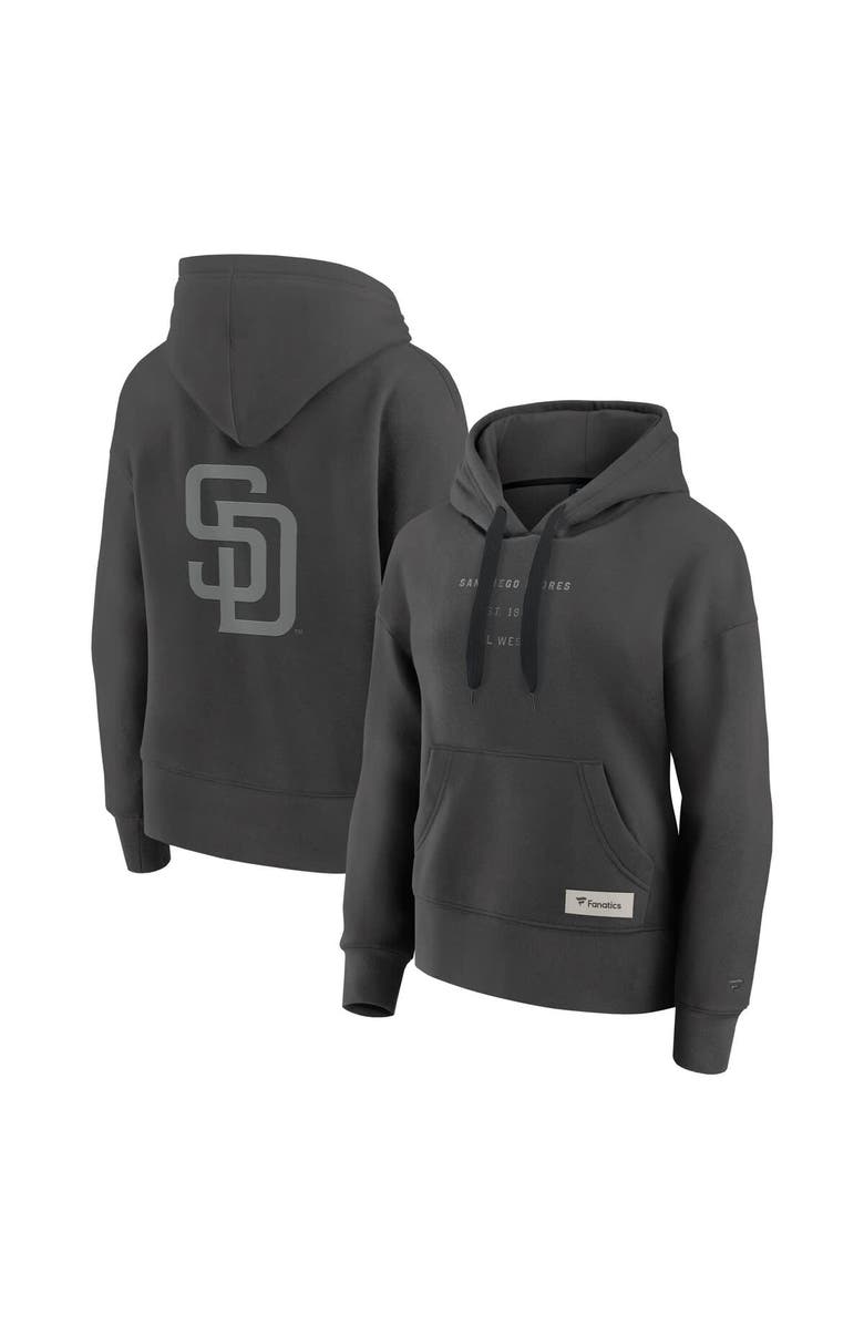 FANATICS Women's Fanatics Charcoal San Diego Padres Elements Future Ground Subtle Tonal Pullover Hoodie, Alternate, color, Charcoal