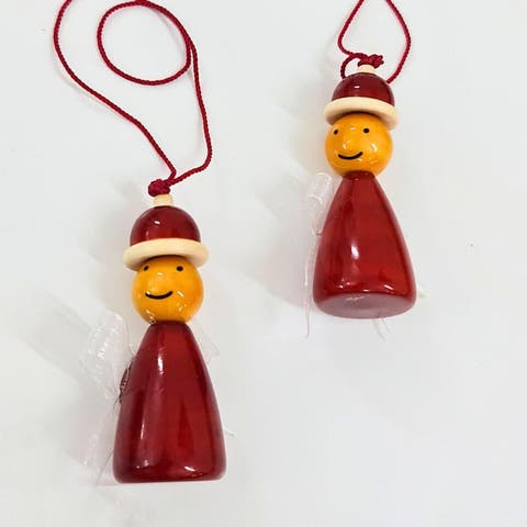 Christmas Tree Ornaments - Santa
s Elves - Set of 2