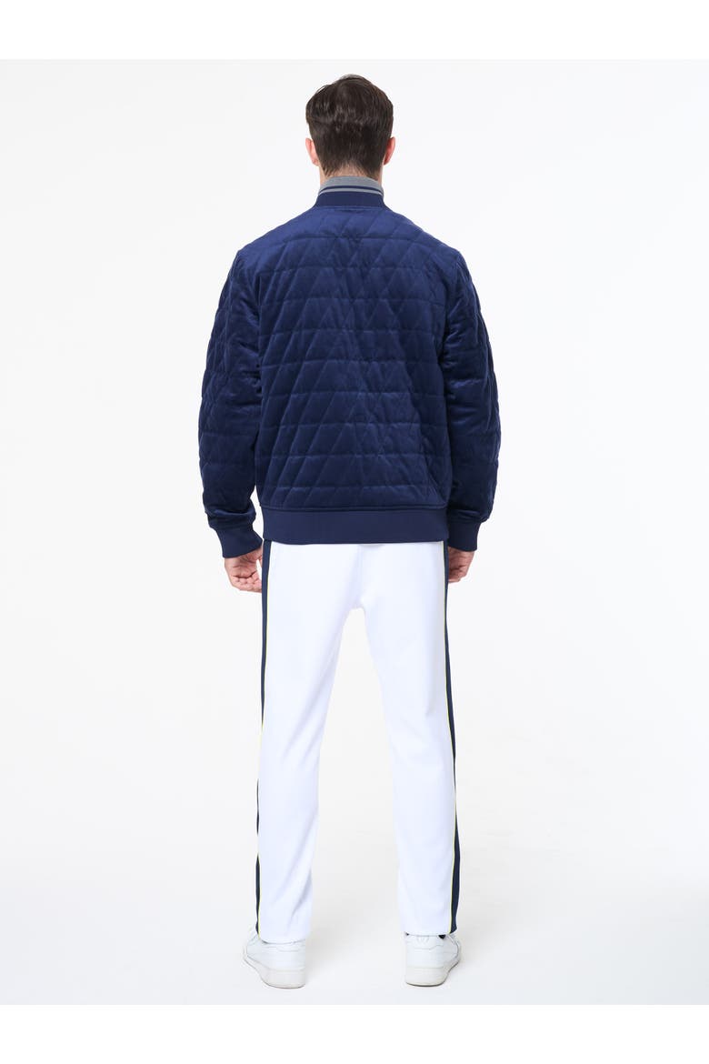Redi Quilted Velour Bomber Jacket, Alternate, color, MARITIME BLUE