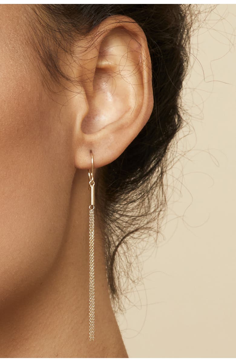 Oradina 14K Yellow Gold Vicenza Tassel Drop Earrings, Alternate, color, Yellow Gold