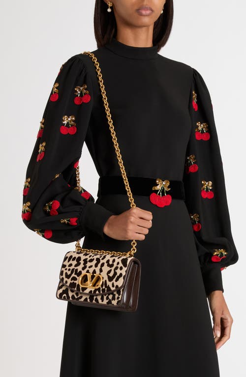 Valentino Vain Leopard-print Calf Hair Shoulder Bag