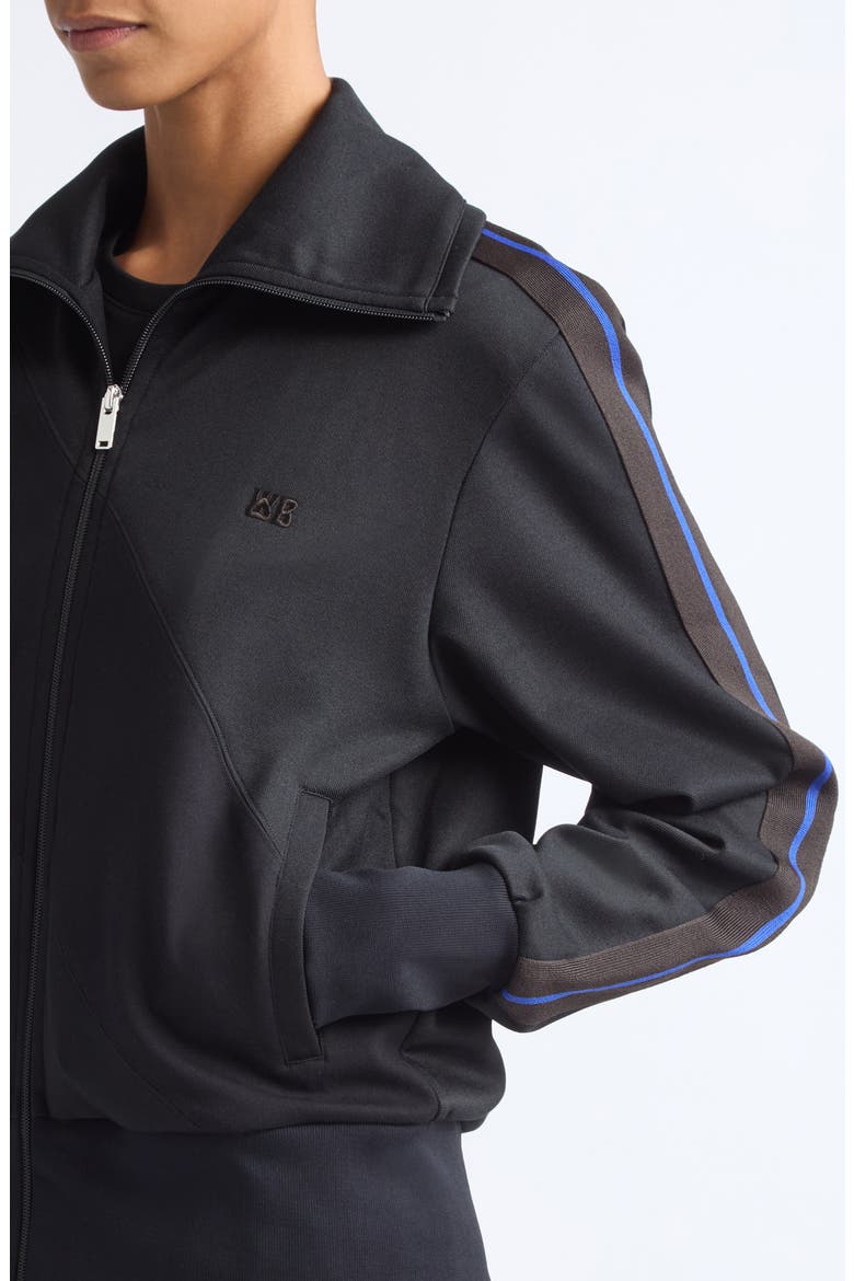 Om Track Jacket, Alternate, color, BLACK