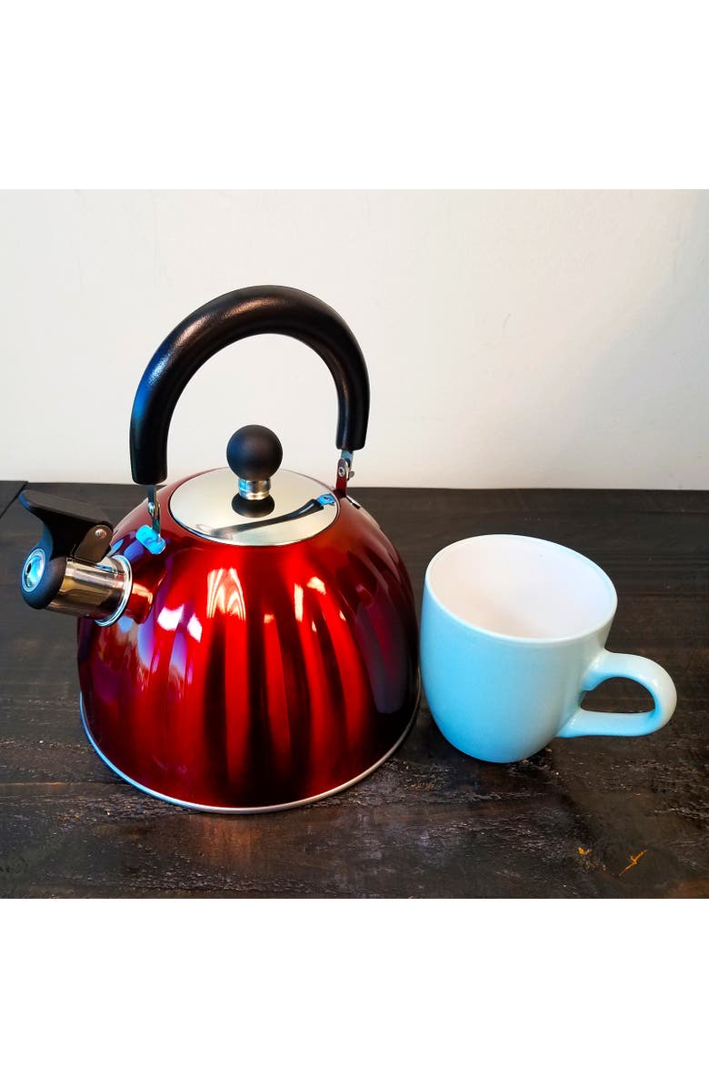 MR COFFEE Twining 2.1 Quart Pumpkin Tea Kettle, Alternate, color, Red