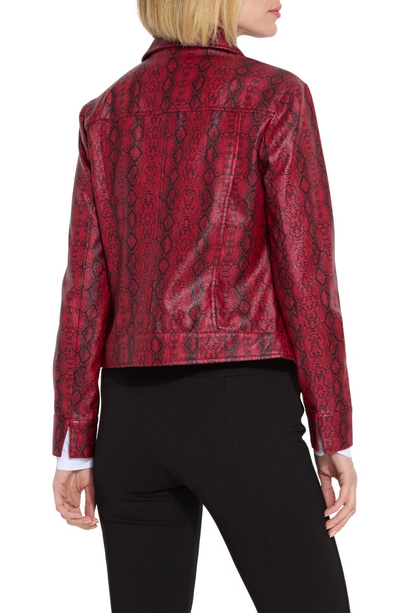Lysse Estrella Snakeskin Print Faux Suede Jacket, Alternate, color, 