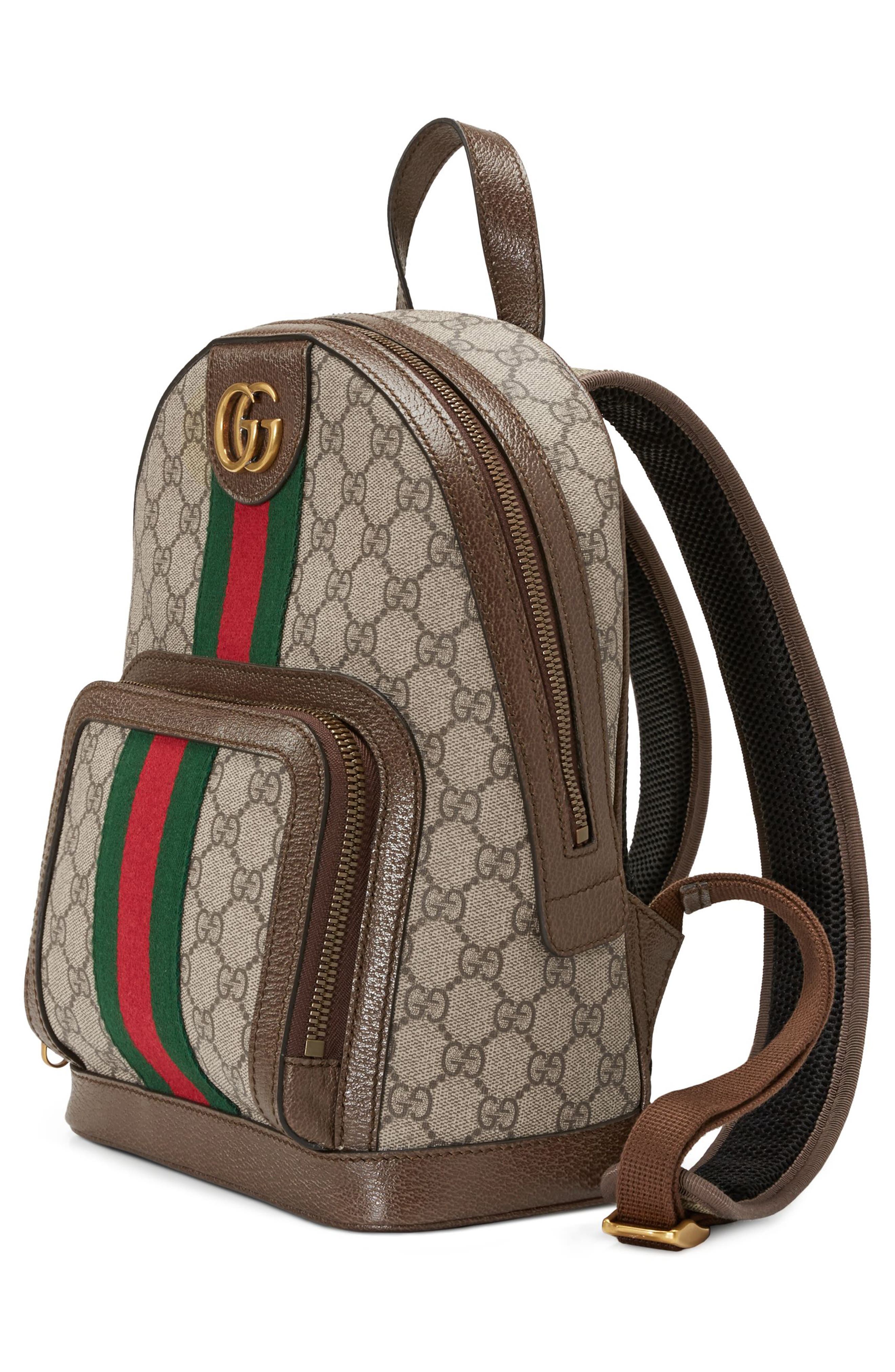 Gucci Small Ophidia GG Supreme Canvas Backpack, Alternate, color, 