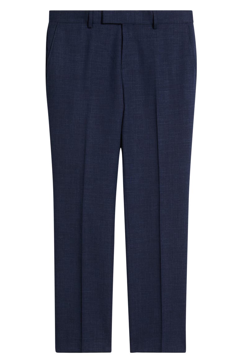 H-Genius Stretch Wool and Linen Trousers, Alternate, color, DARK BLUE