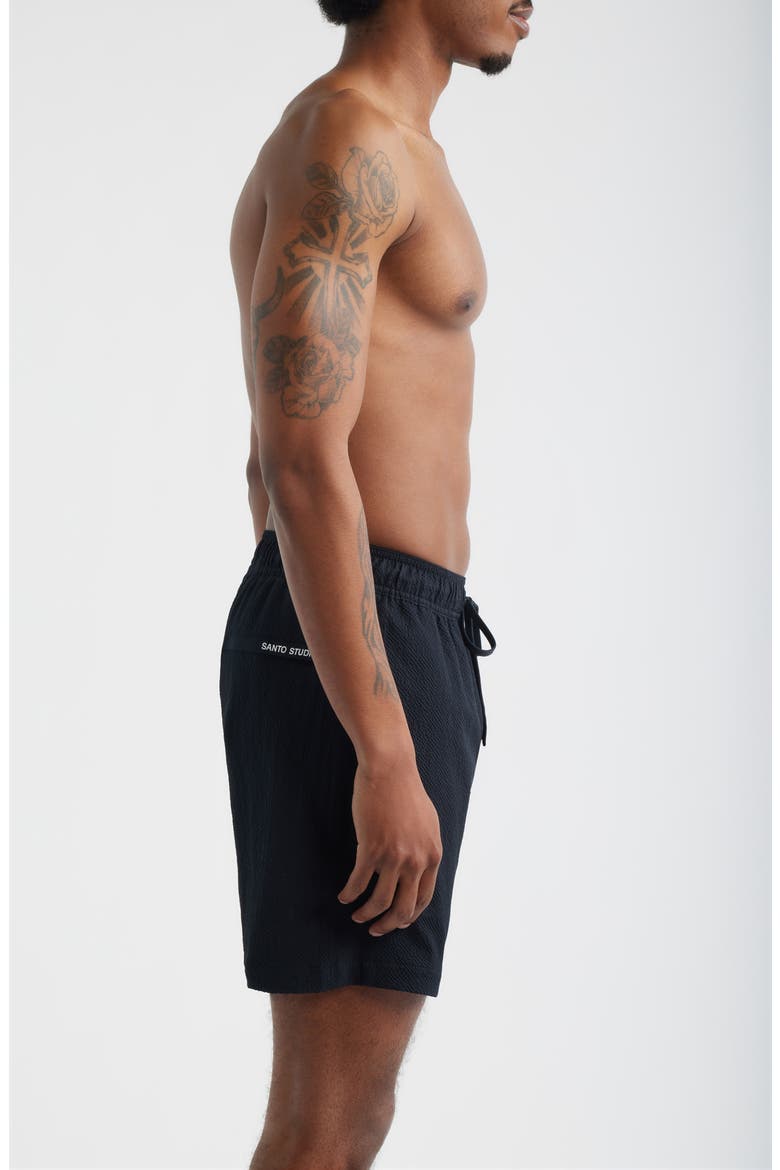 Lido Swim Trunks, Alternate, color, BLACK