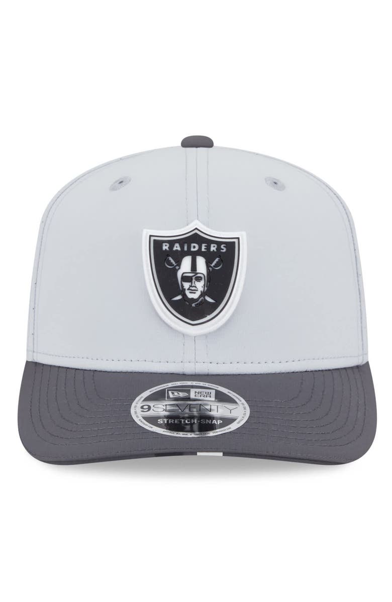 New Era Men's New Era  Gray/Graphite Las Vegas Raiders 2025 NFL Training Camp 9SEVENTY Adjustable Hat, Alternate, color, 