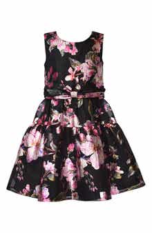 Iris & Ivy Kids' Metallic Floral Burnout Party Dress