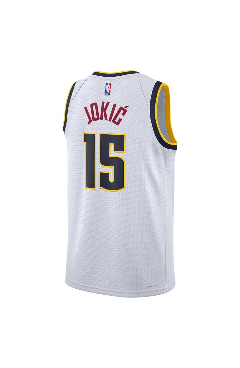 Nike Unisex Nike Nikola Jokic White Denver Nuggets Swingman Jersey - Association Edition, Alternate, color, White