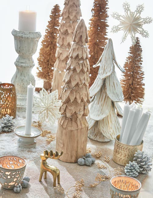 Tag Gold Reindeer Silhouette Holiday Decor Christmas Figurine In Gold