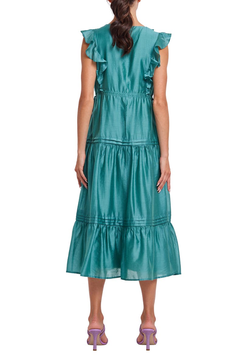 Rhaella Tiered Maxi Dress, Alternate, color, TEAL