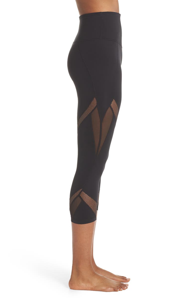 Zella Moroccan High Waist Crop Leggings, Alternate, color, 