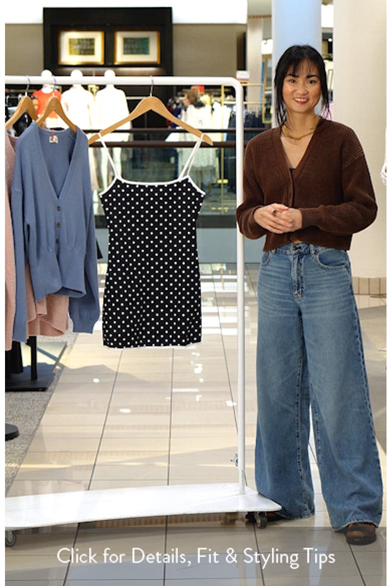 Voyage Polka Dot Stretch Cotton Minidress video