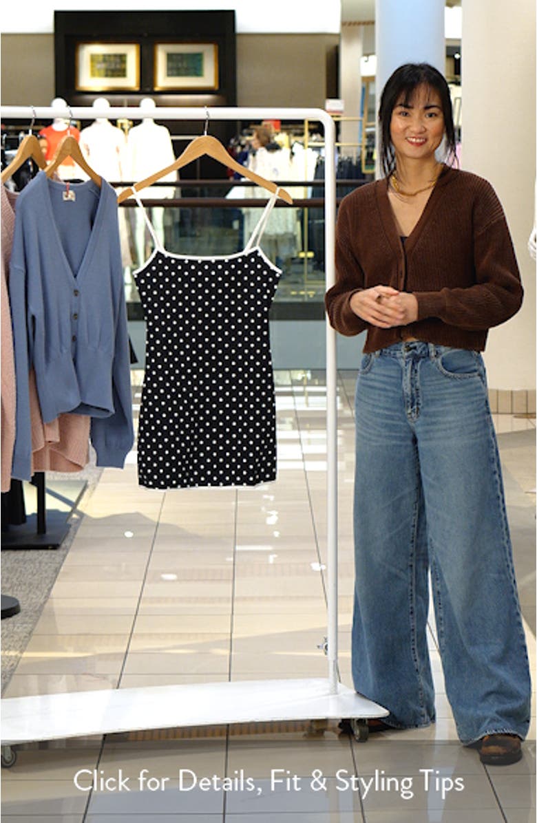 Voyage Polka Dot Stretch Cotton Minidress, sales video thumbnail