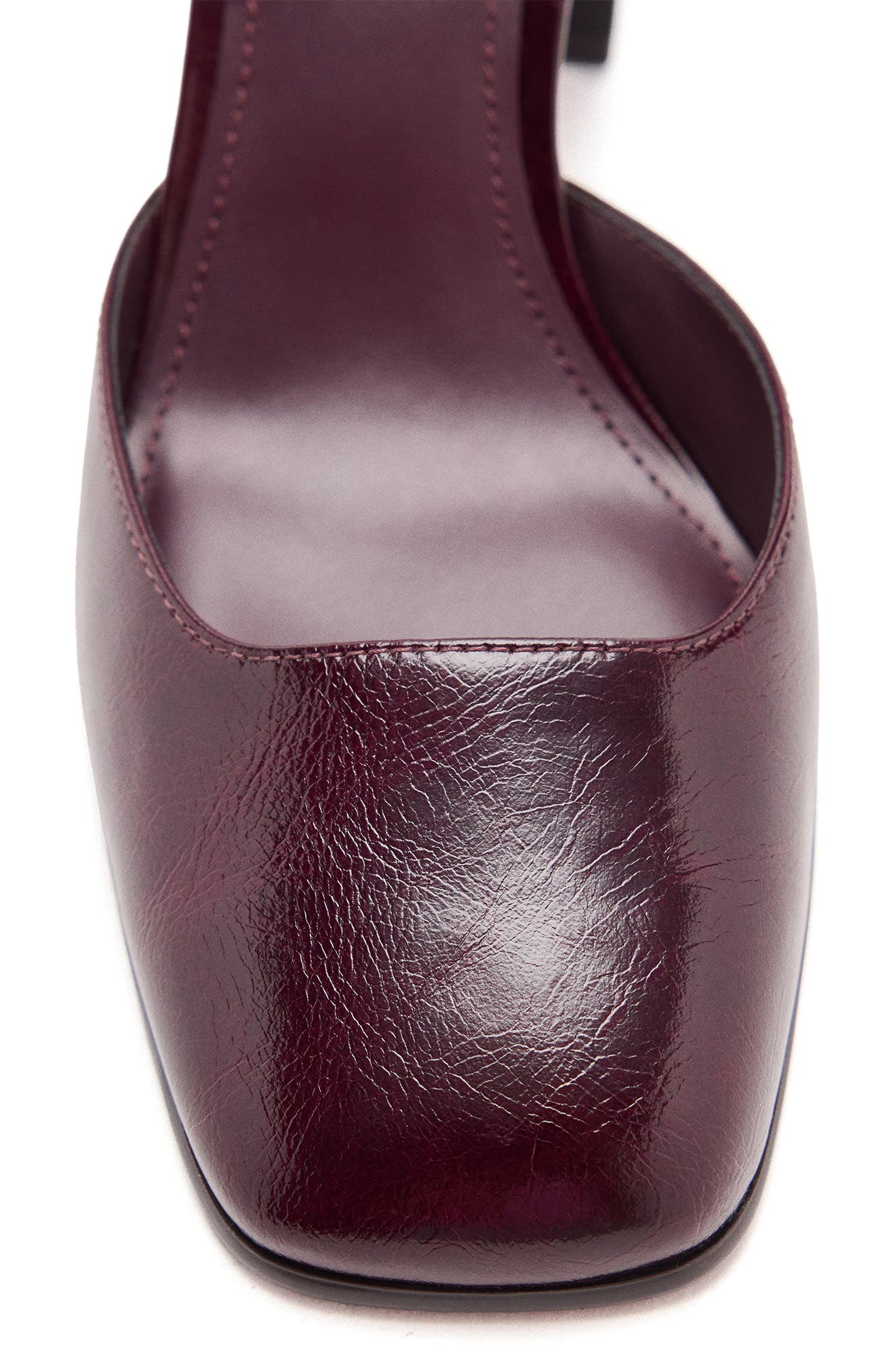 Campana Faux Leather Ankle Strap Pump, Alternate, color, BURGUNDY