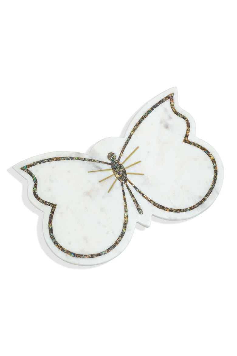 Alabone & Marble Butterfly Platter, Main, color, WHITE