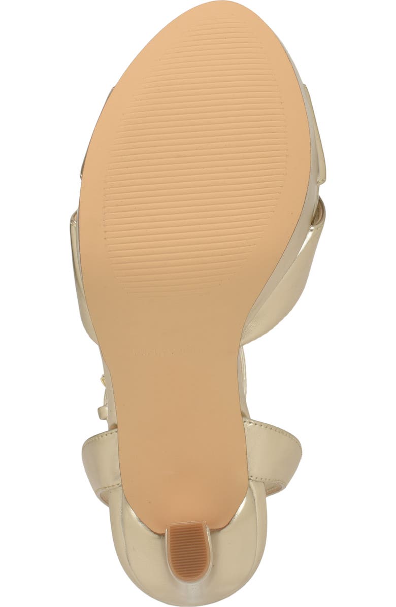 Nine West Wilda Ankle Strap Platform Sandal, Alternate, color, Gold 710