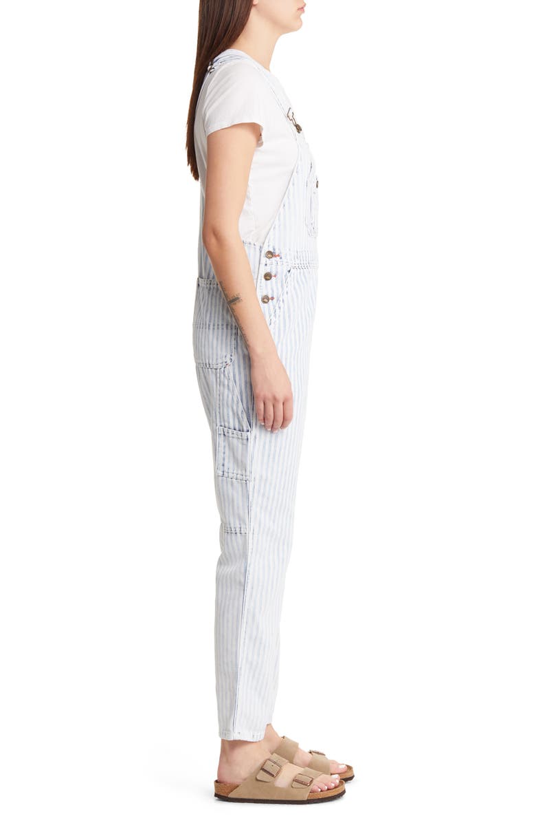 Faherty Topsail Stripe Straight Leg Overalls, Alternate, color,