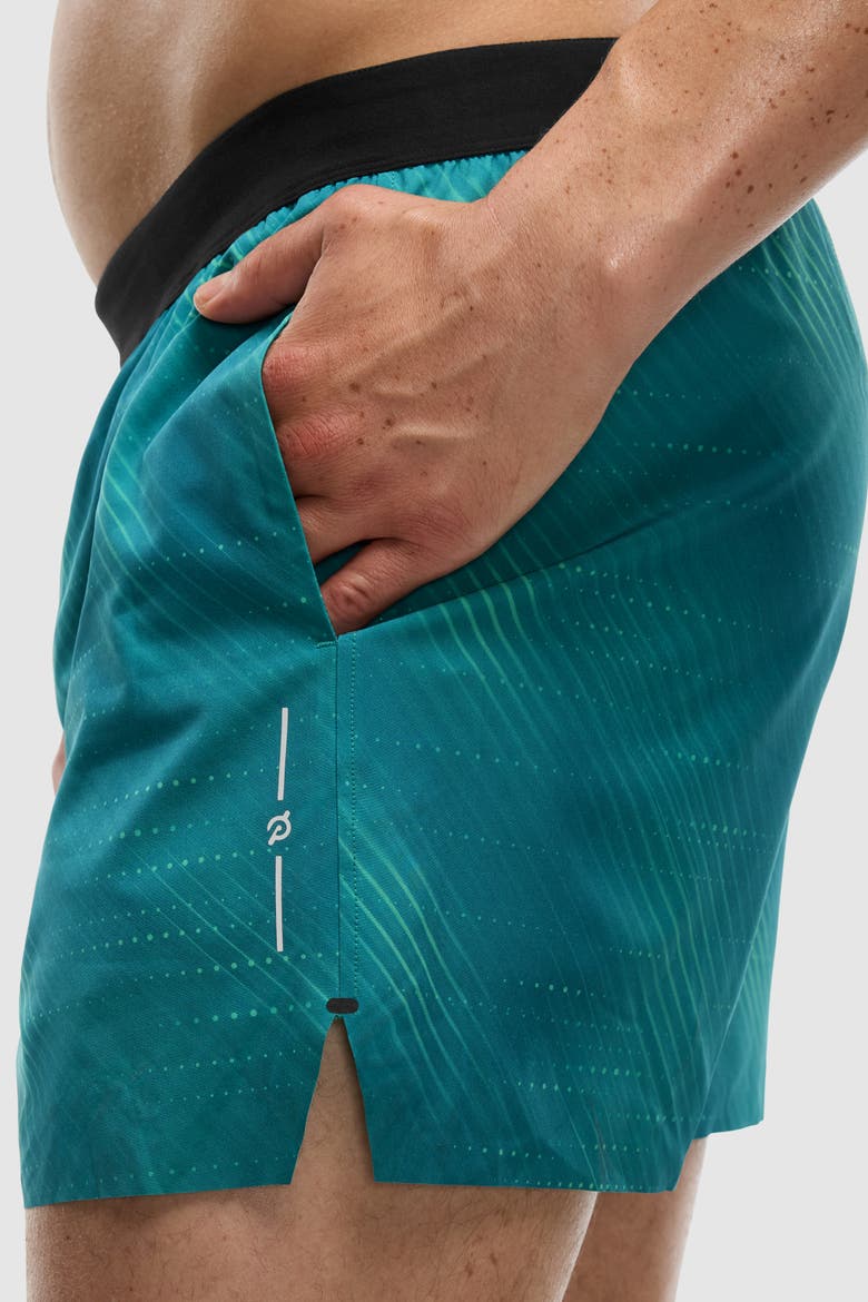 5 In Lined Bonded Run Short, Printed, Alternate, color, Twinkling Rays
