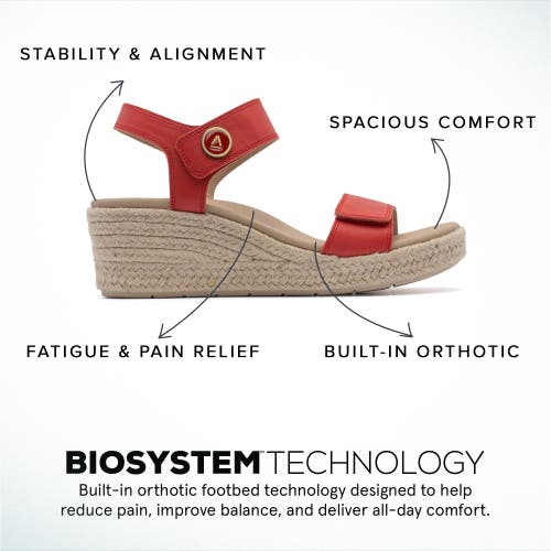 Abeo Riviera Strap Sandal In Red - Regular