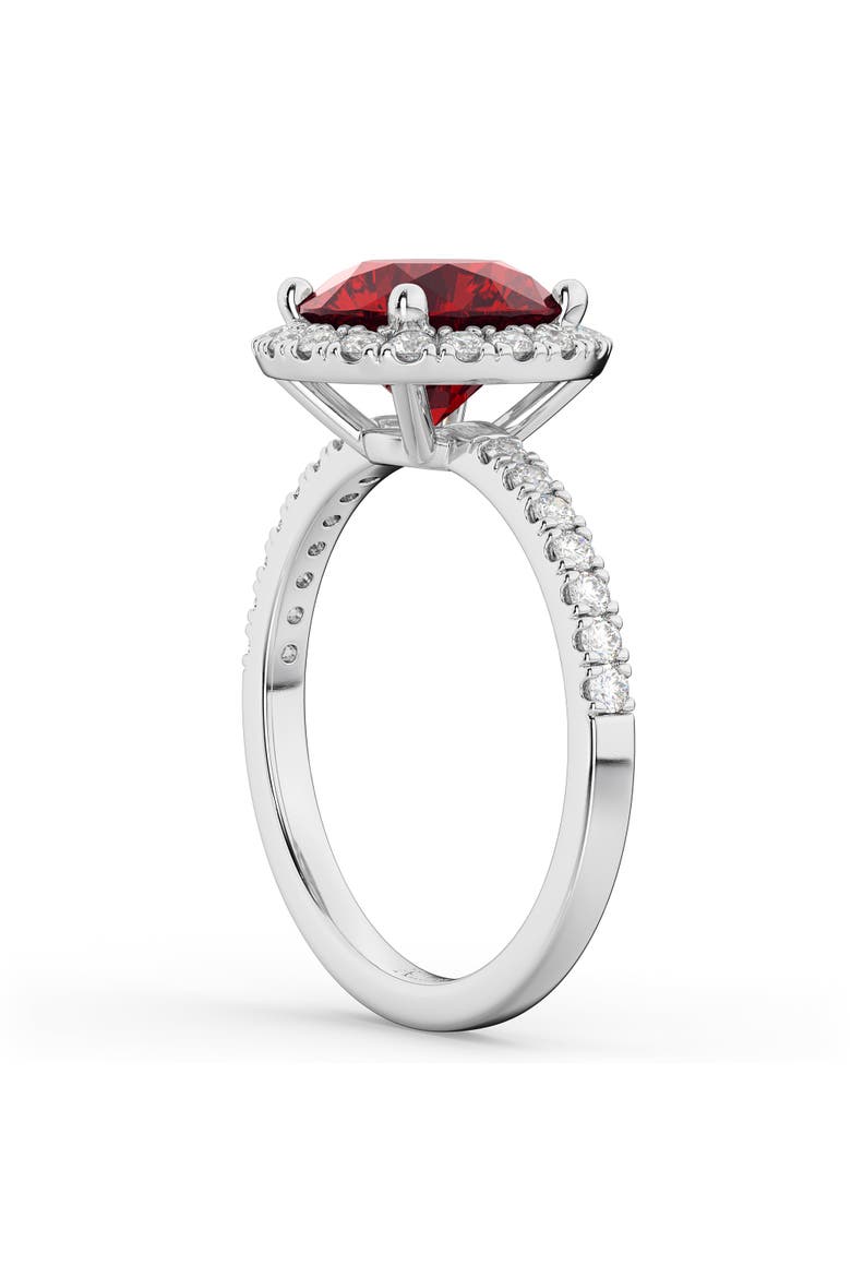 Halo Ruby & Diamond Engagement Ring 14K, Alternate, color, 2.80ct/White Gold