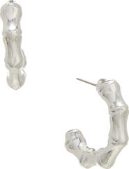 Juvell Bamboo Textured Hoop Earrings
