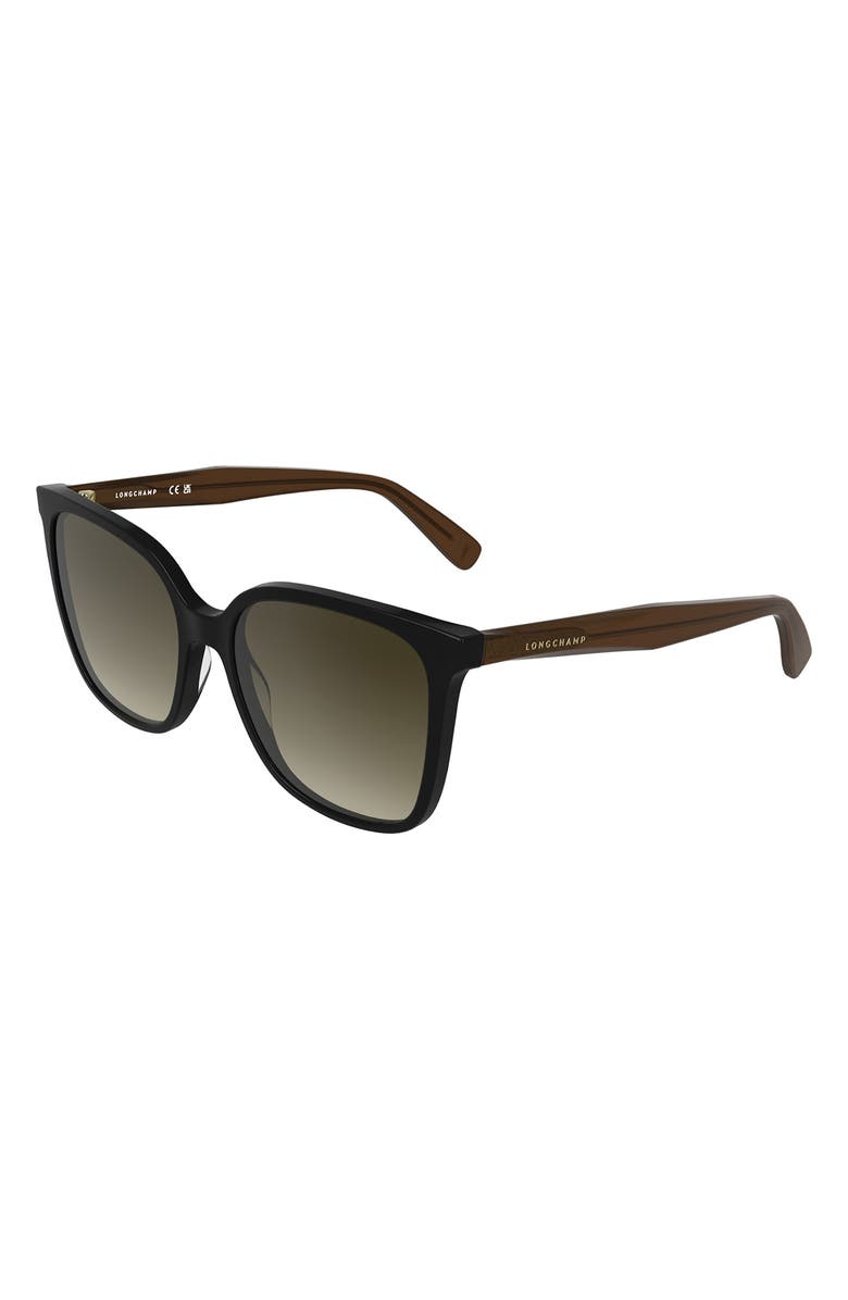 Longchamp Le Pliage 55mm Gradient Modified Rectangular Sunglasses, Alternate, color,