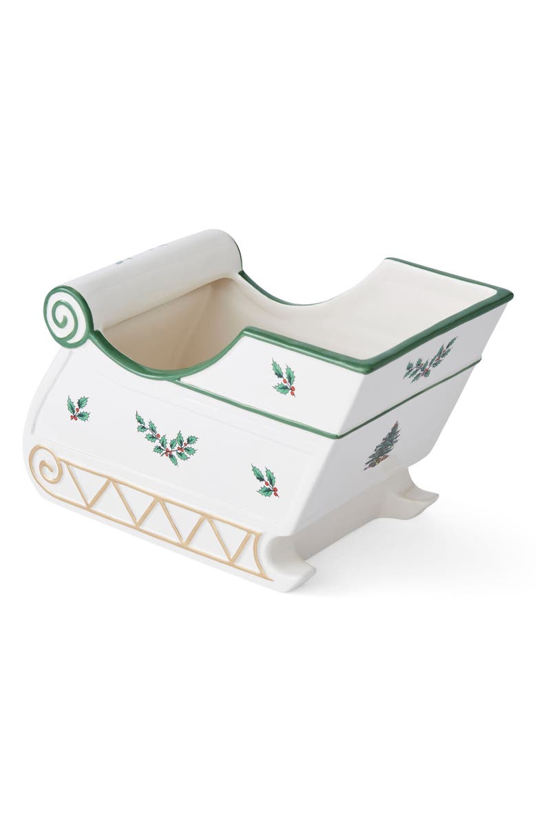 Spode Christmas Tree Sleigh Figurine, Alternate, color, 