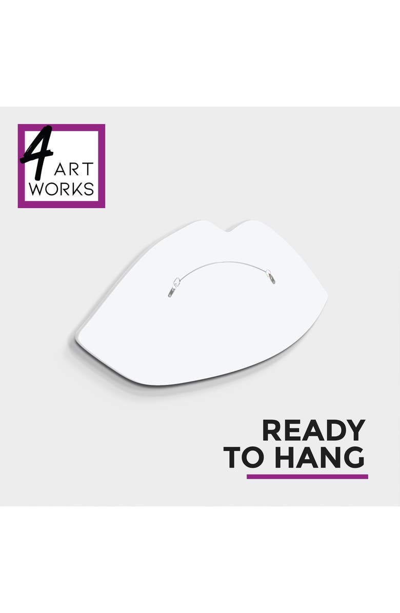 4Art Works Silver Lips Wall Art, Alternate, color,