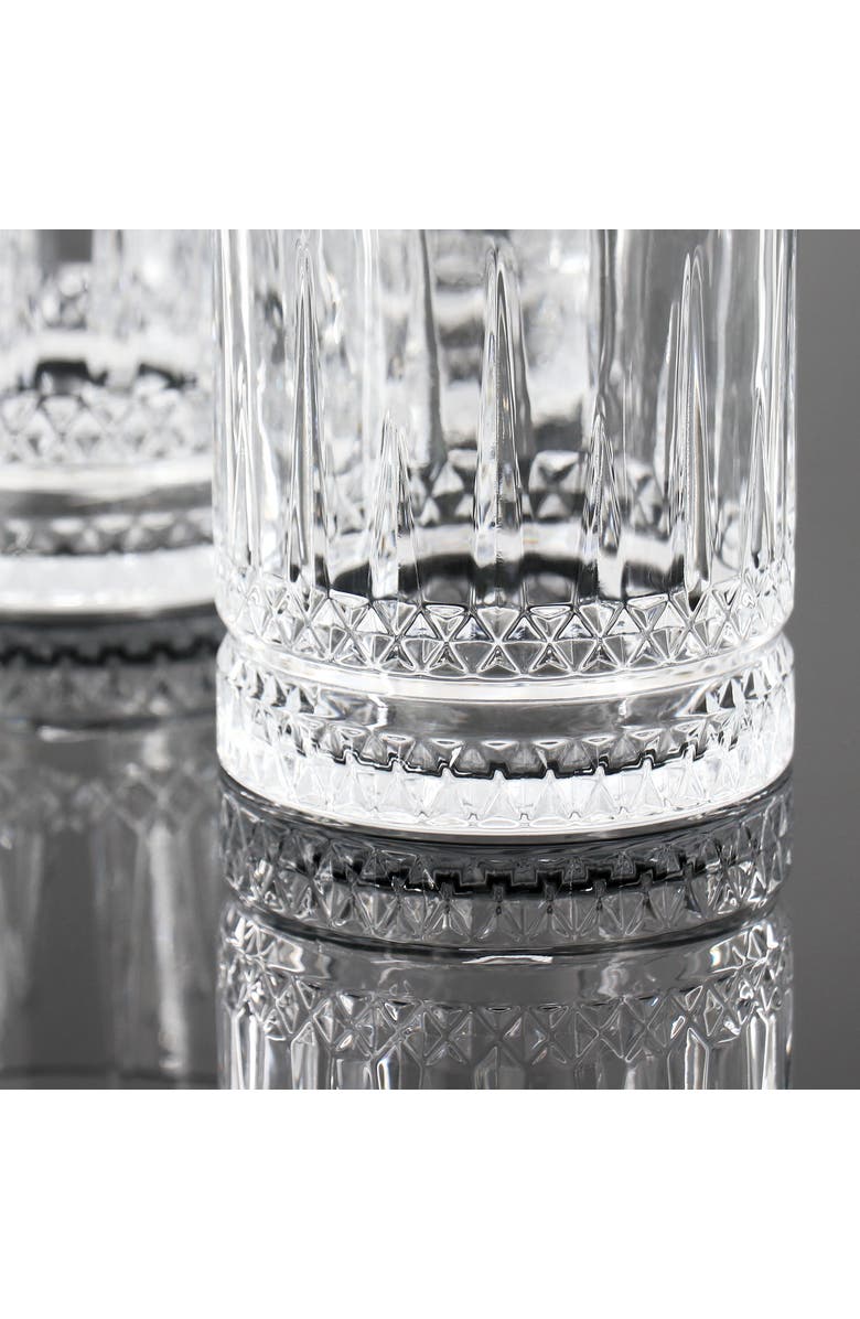 Gibson Home 4 Piece 13 Ounce Iceberg Embossed Double Old-Fashioned Glass Set, Alternate, color, Clear