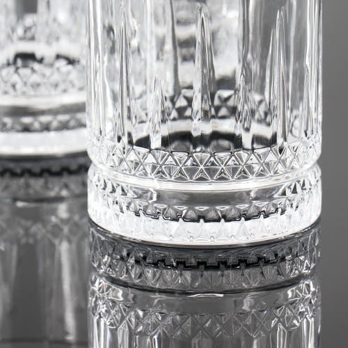 Gibson Home 4 Piece 13 Ounce Iceberg Embossed Double Old-fashioned Glass Set In Transparent