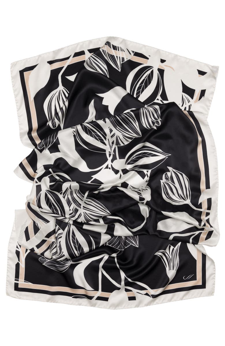 Elizabetta Cara - Silk Scarf/Shawl for Women, Alternate, color, Black