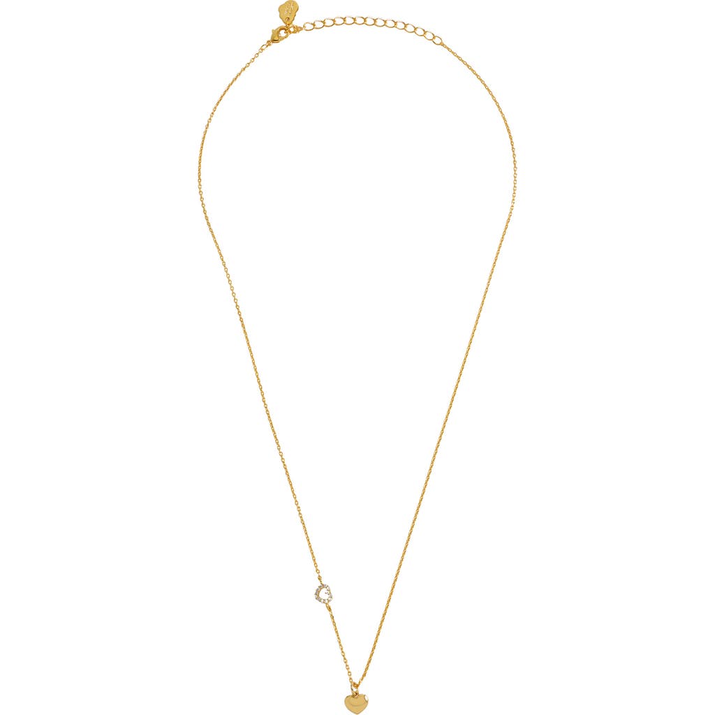 Estella Bartlett Crystal Heart & Charm Pendant Necklace In Gold