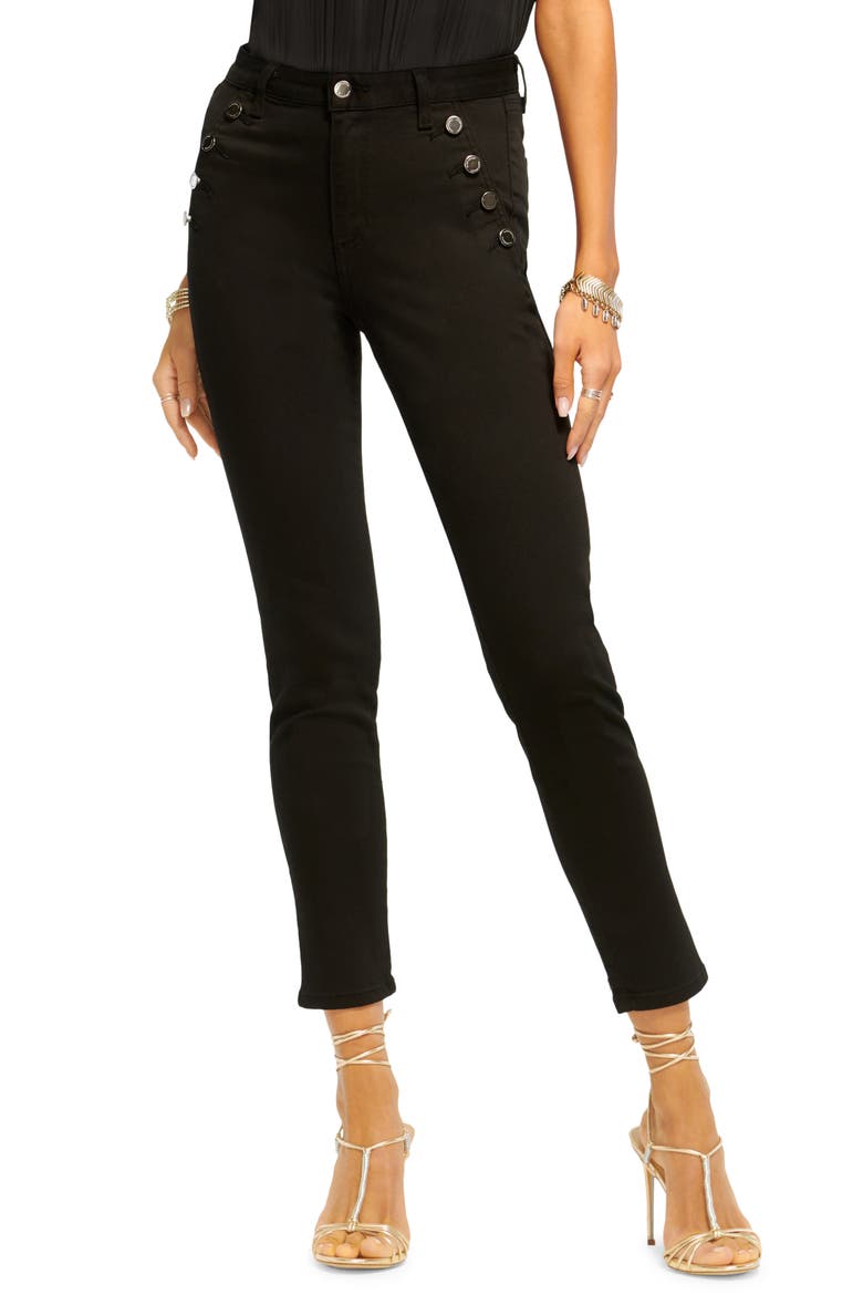 Helena High Waist Skinny Jeans, Main, color, BLACK