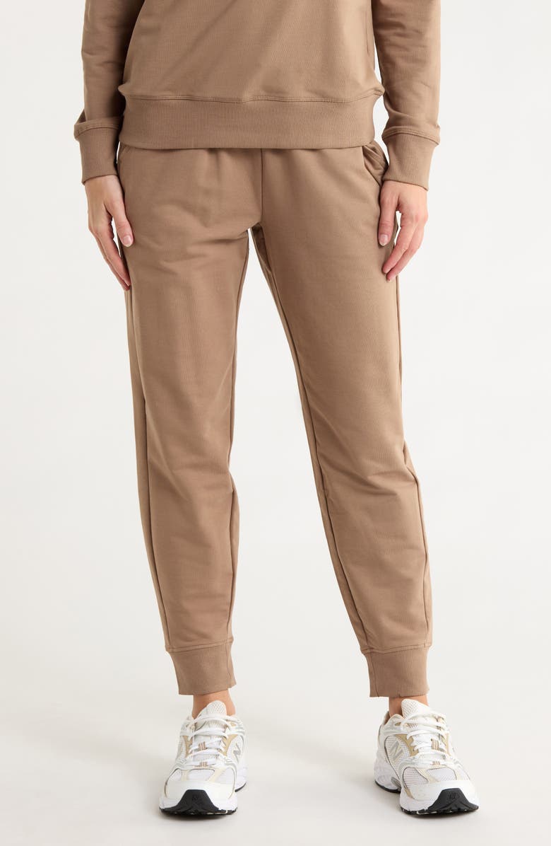 90 DEGREE BY REFLEX Everyday French Terry Joggers, Main, color, Tiramisu