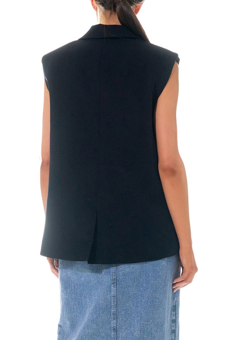 Oversize Blazer Vest, Alternate, color, BLACK