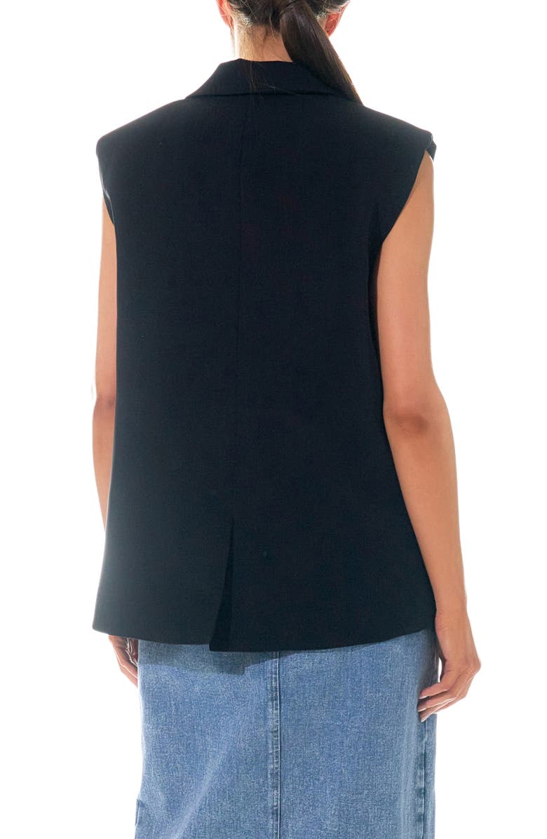 Grey Lab Oversize Blazer Vest, Alternate, color, Black
