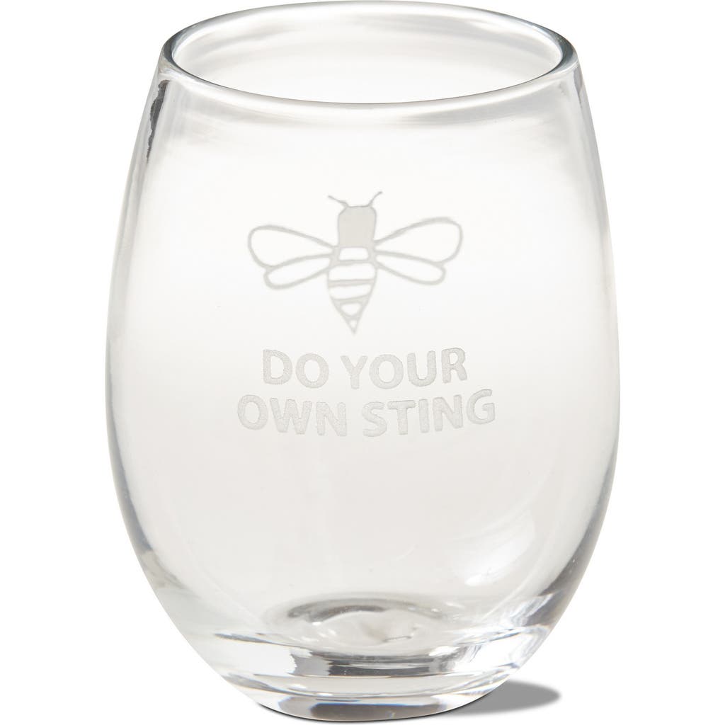 Tag Do Your Own Sting Stemless Wine Glass Clear Drinkware In Transparent