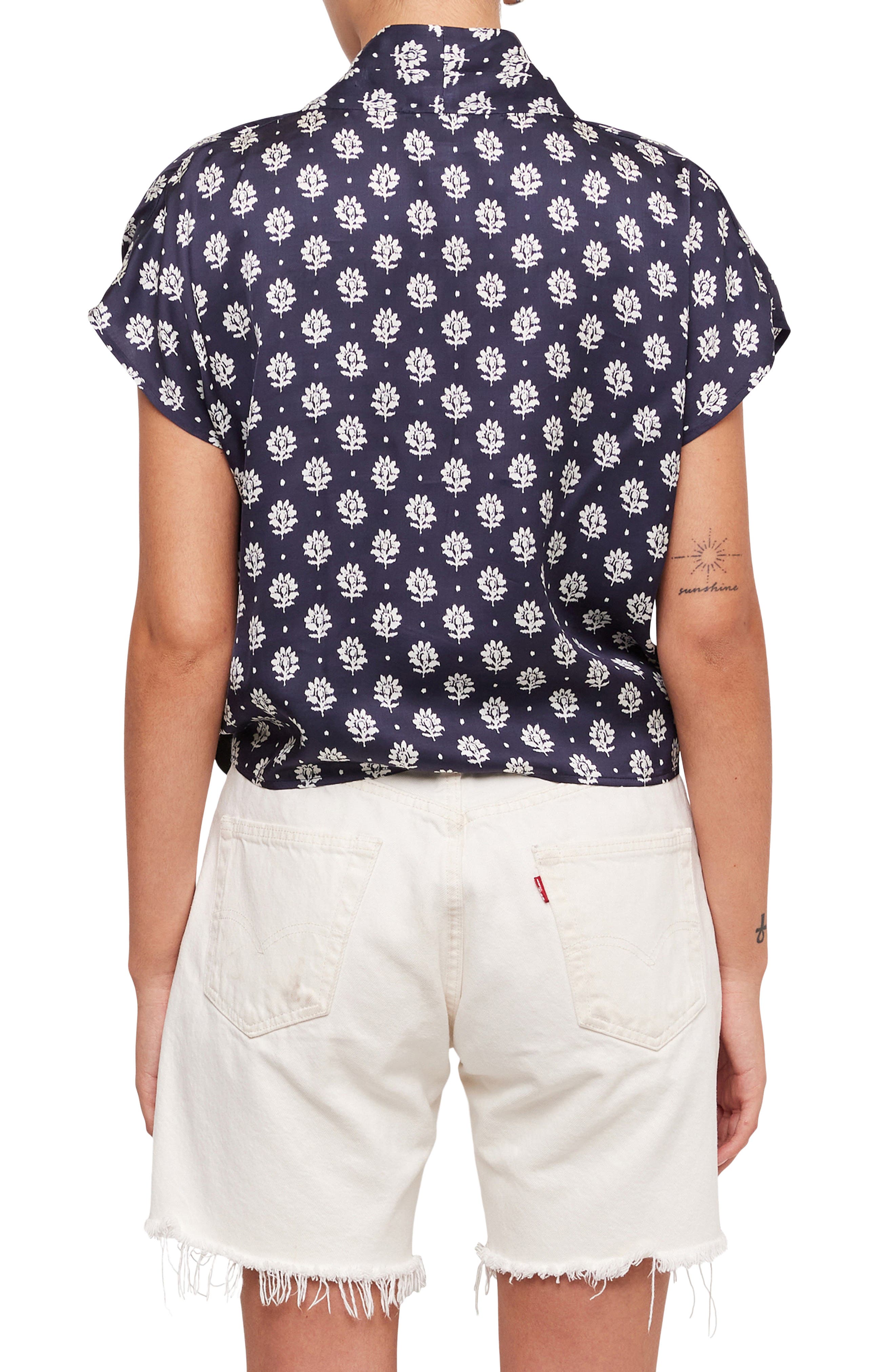 Maria Print Tie Front Top - image 2