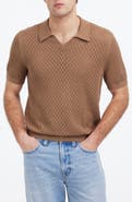 Madewell Diamond Pointelle Stitch Sweater Polo